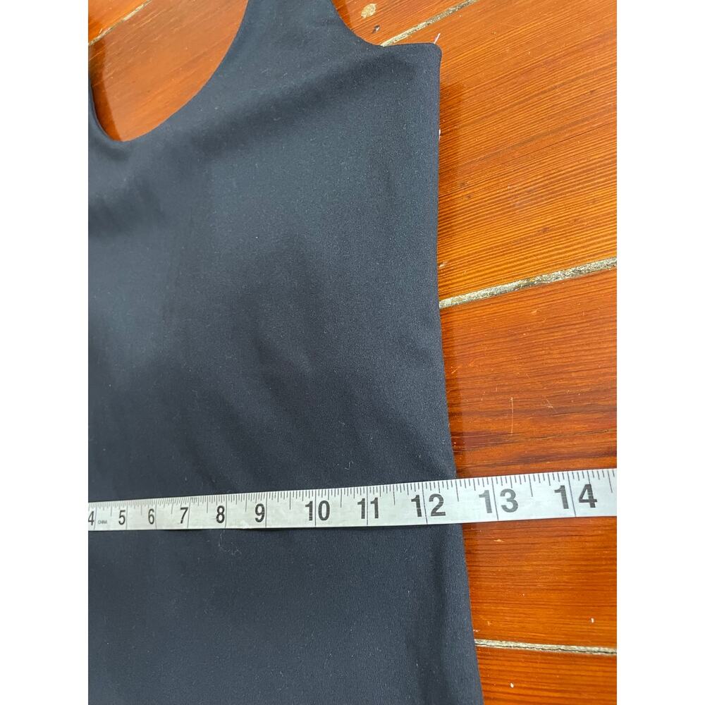 Girlfriend Collective Bike Unitard Black Medium Compressive Romper Built In Bra - Picture 9 of 11